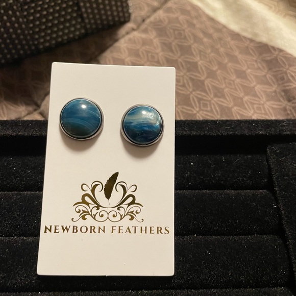 Druzy earrings in 8 mm or 12mm - Picture 7 of 8